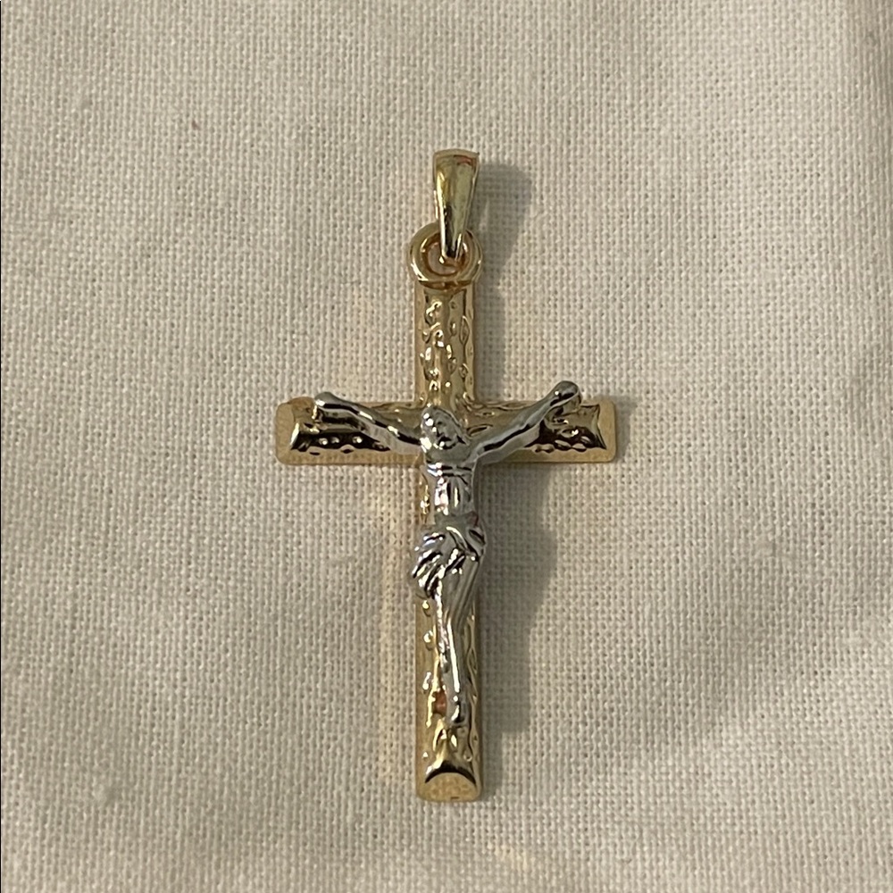 Jewelry gold plated Jesus Cross pendant and chain